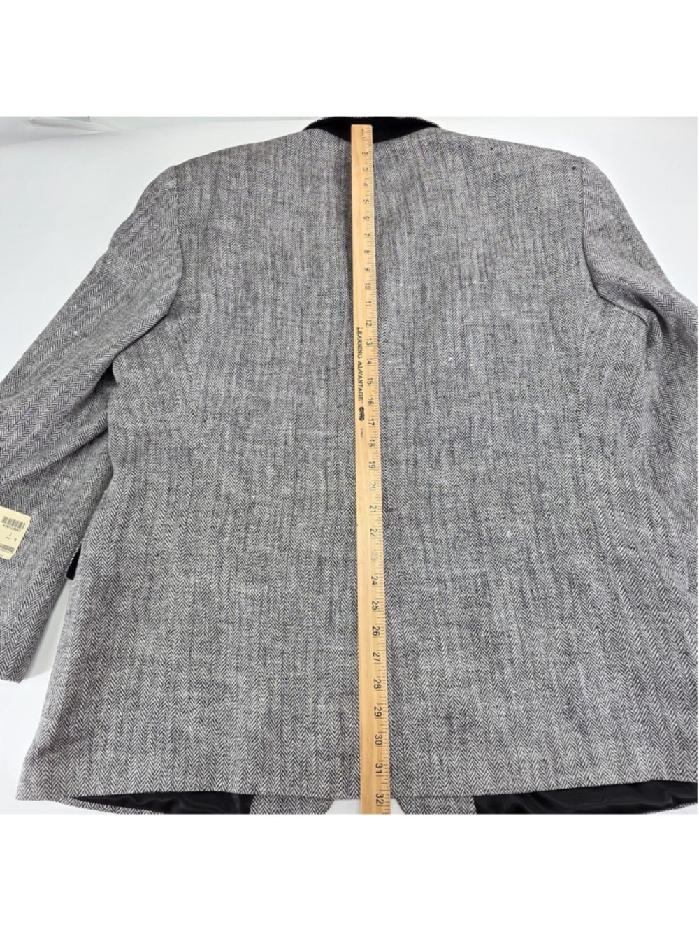 Classic Clothiers 48R 100% Silk Herringbone Sport Coat Gray Made USA NWT - Picture 14 of 15
